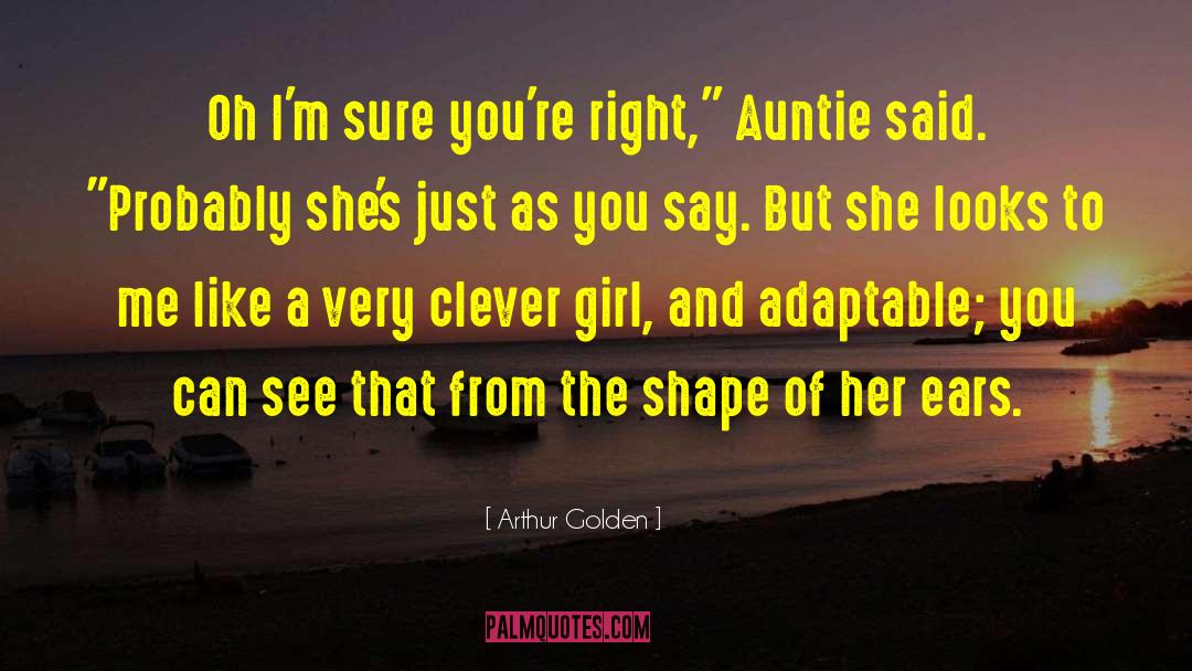 Arthur Golden Quotes: Oh I'm sure you're right,