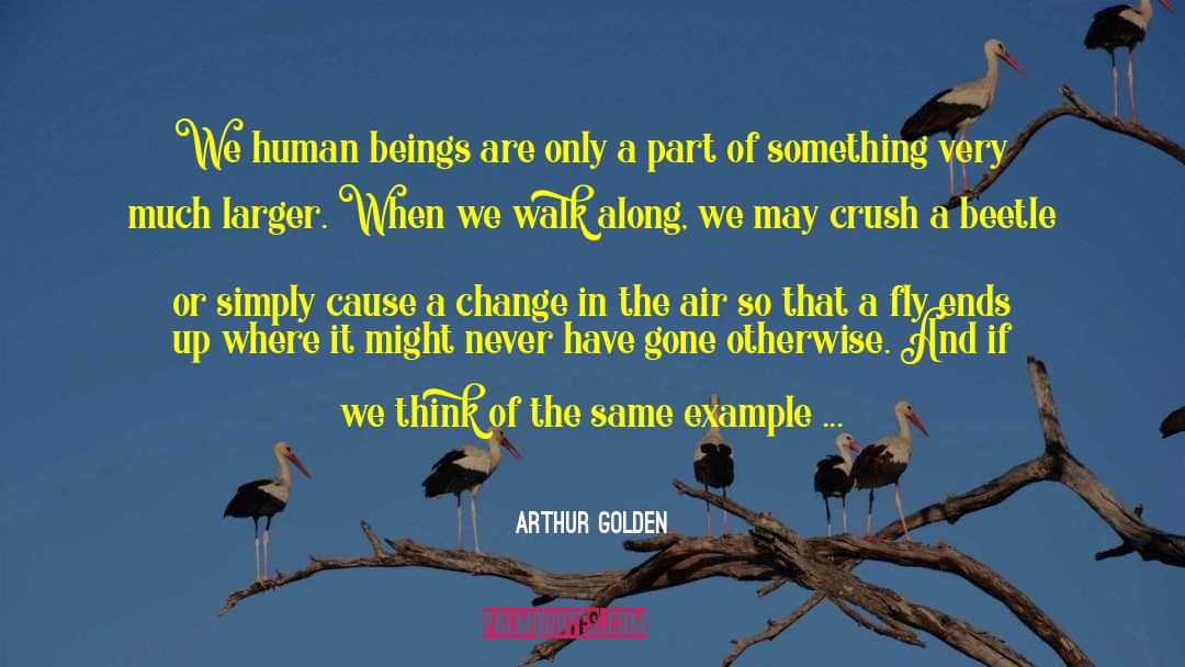 Arthur Golden Quotes: We human beings are only