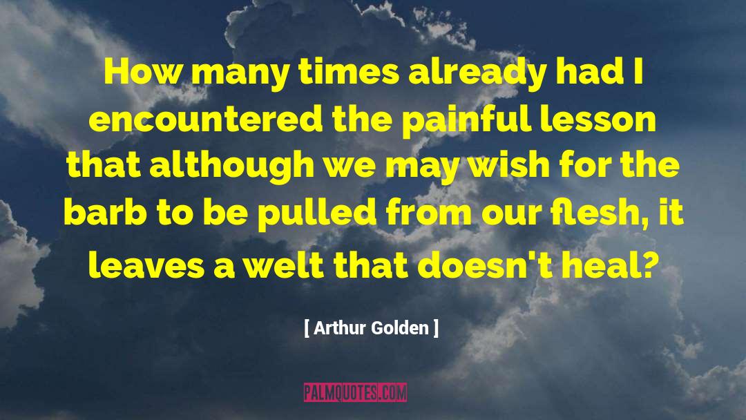 Arthur Golden Quotes: How many times already had