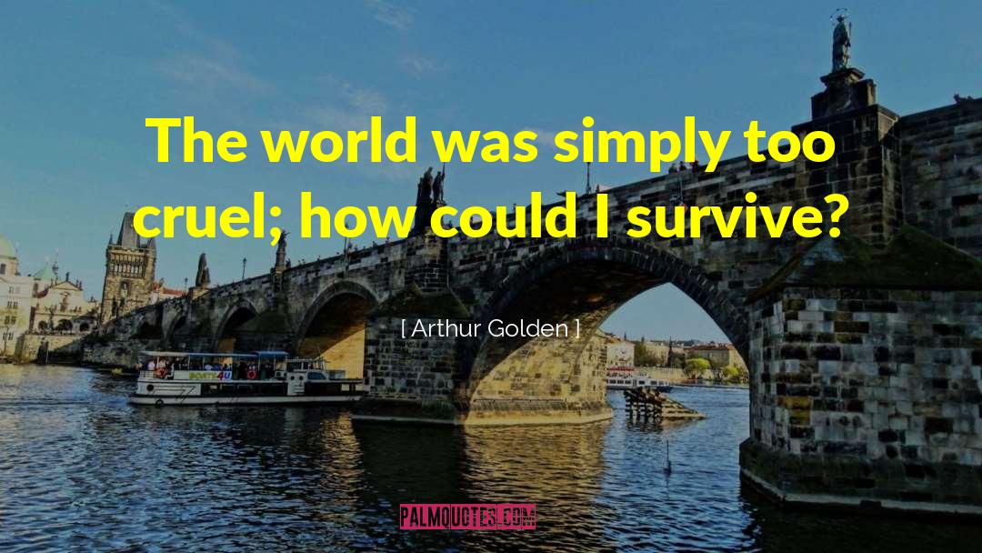 Arthur Golden Quotes: The world was simply too