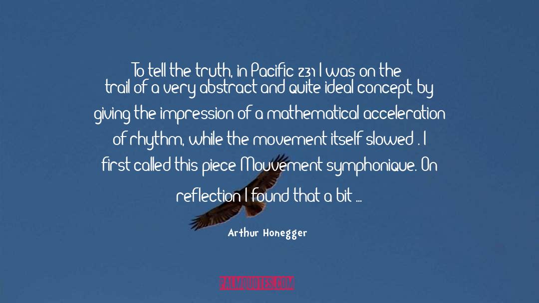 Arthur Honegger Quotes: To tell the truth, in