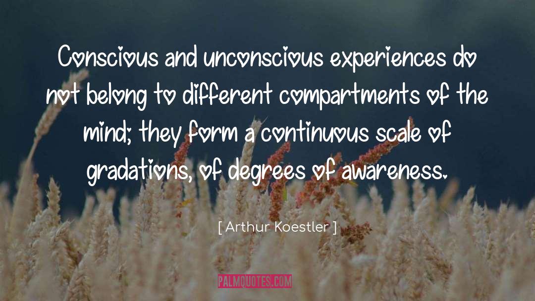 Arthur Koestler Quotes: Conscious and unconscious experiences do
