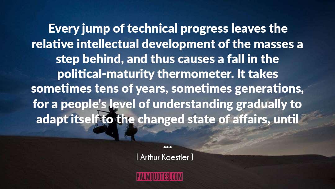 Arthur Koestler Quotes: Every jump of technical progress