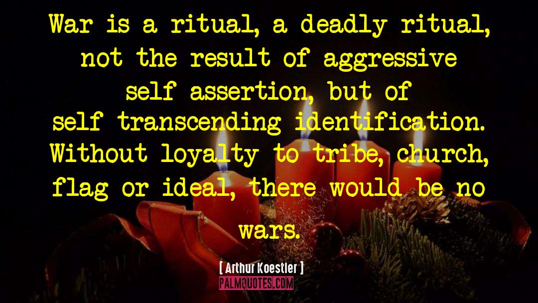 Arthur Koestler Quotes: War is a ritual, a