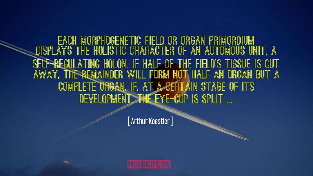 Arthur Koestler Quotes: Each morphogenetic field or organ
