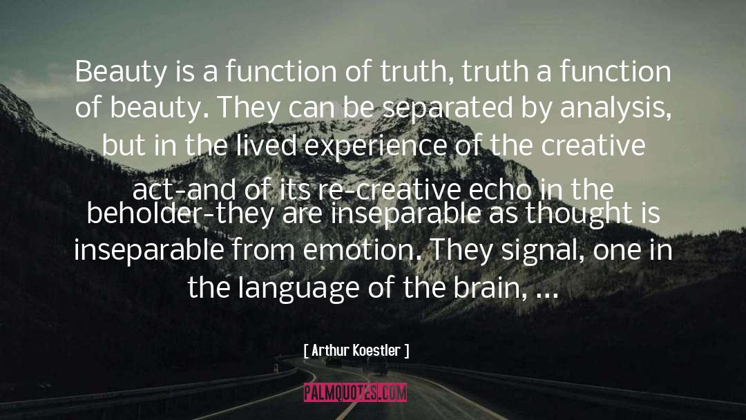 Arthur Koestler Quotes: Beauty is a function of