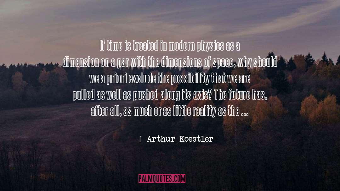 Arthur Koestler Quotes: If time is treated in