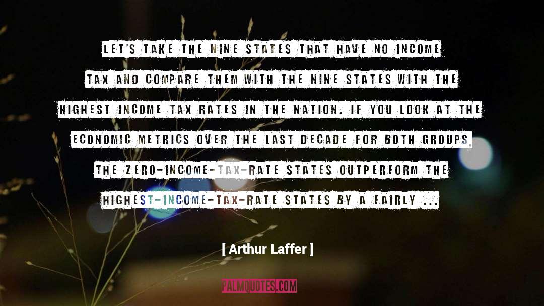 Arthur Laffer Quotes: Let's take the nine states