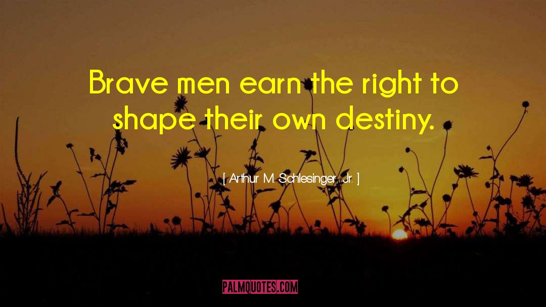 Arthur M. Schlesinger Jr. Quotes: Brave men earn the right