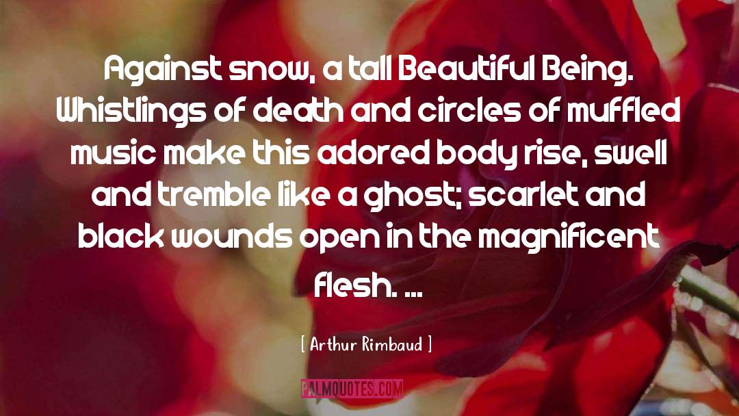 Arthur Rimbaud Quotes: Against snow, a tall Beautiful