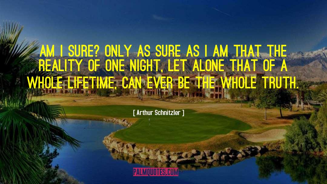 Arthur Schnitzler Quotes: Am I sure? Only as