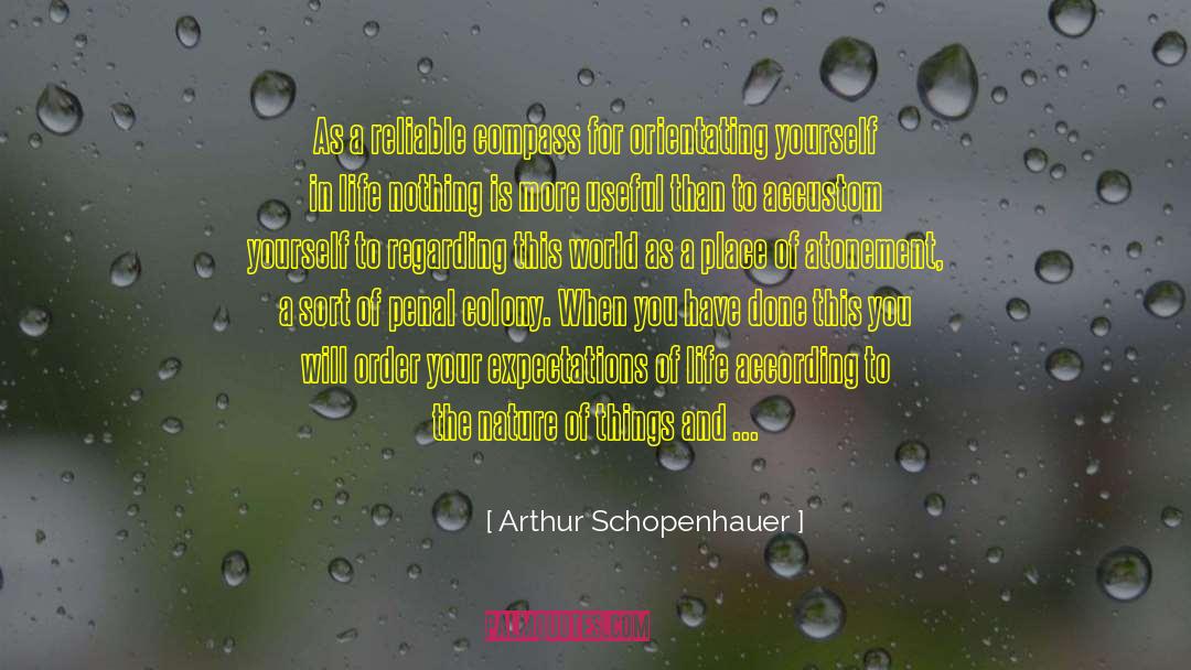 Arthur Schopenhauer Quotes: As a reliable compass for