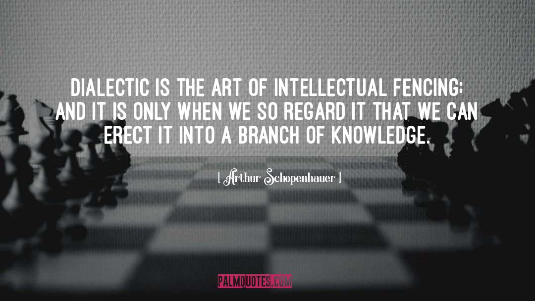 Arthur Schopenhauer Quotes: Dialectic is the art of