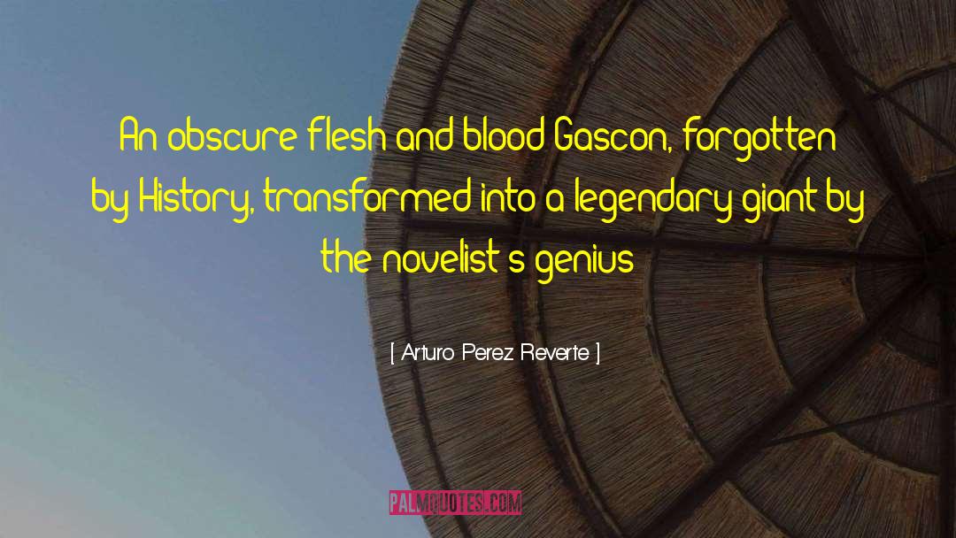 Arturo Perez Reverte Quotes: An obscure flesh-and-blood Gascon, forgotten