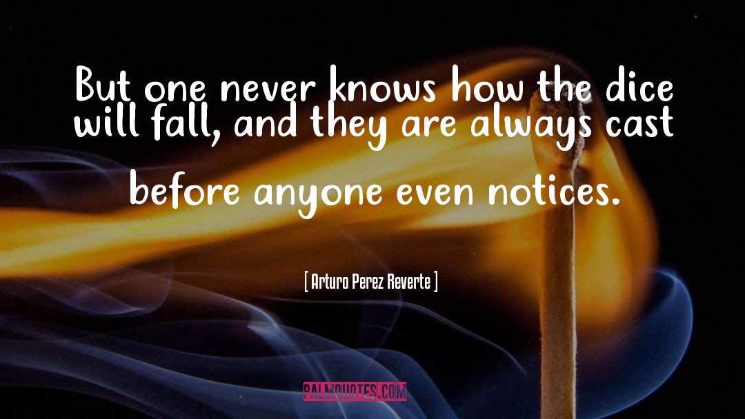 Arturo Perez Reverte Quotes: But one never knows how