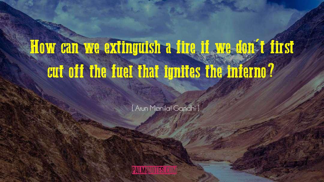 Arun Manilal Gandhi Quotes: How can we extinguish a