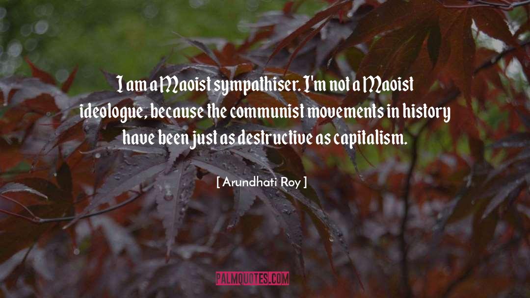 Arundhati Roy Quotes: I am a Maoist sympathiser.