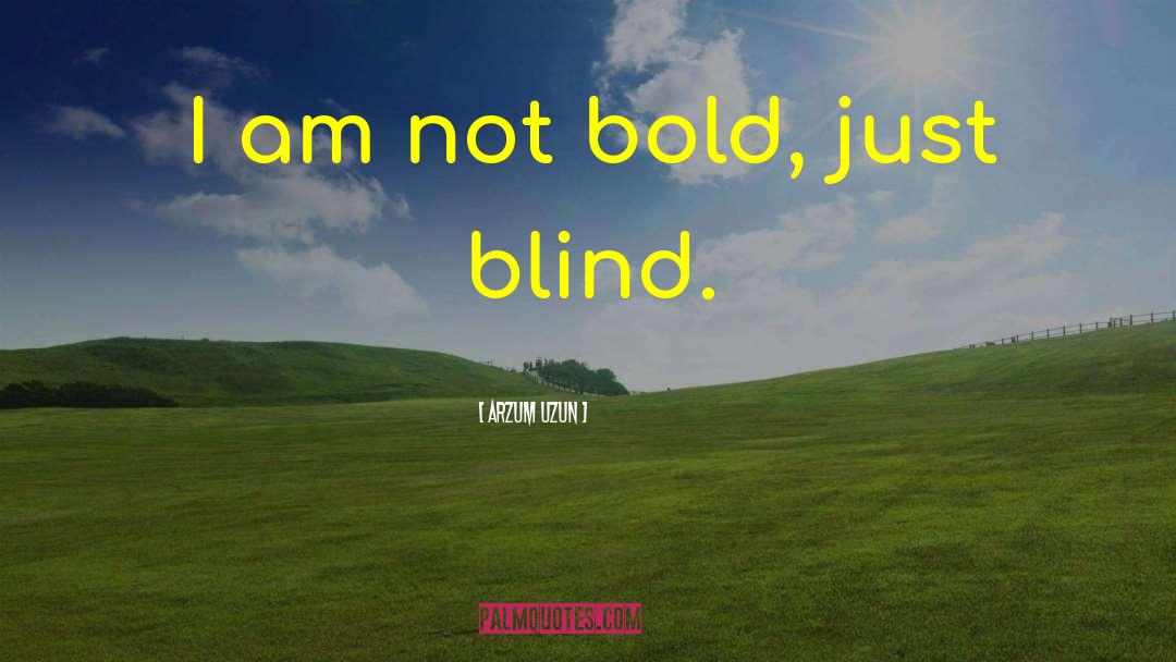 Arzum Uzun Quotes: I am not bold, just