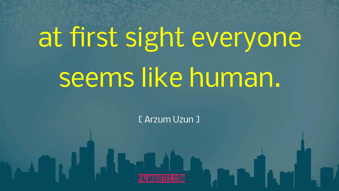 Arzum Uzun Quotes: at first sight everyone seems