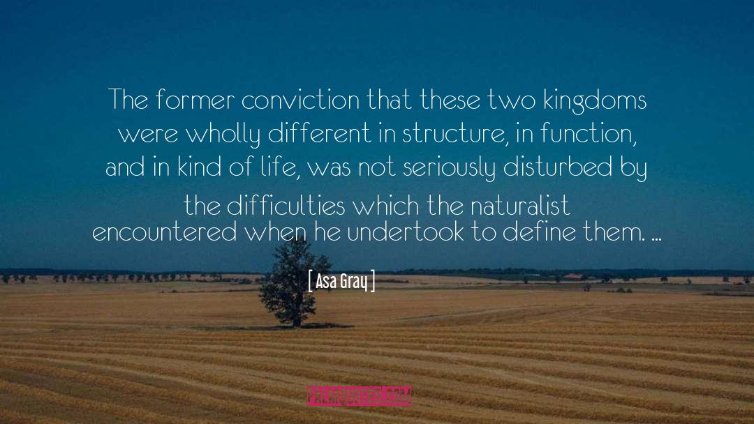 Asa Gray Quotes: The former conviction that these