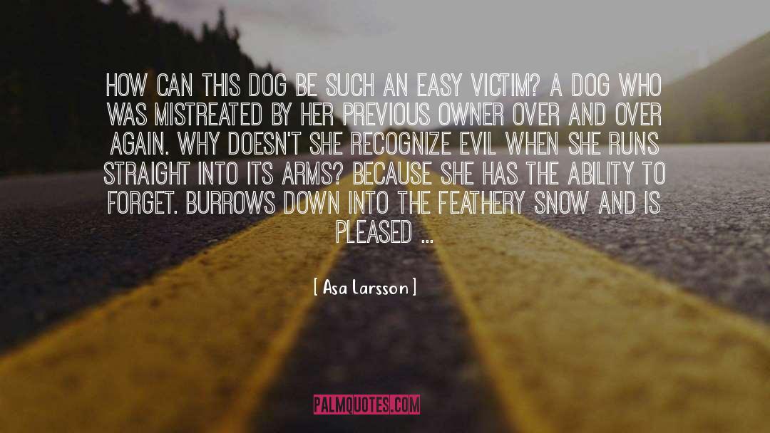 Asa Larsson Quotes: How can this dog be