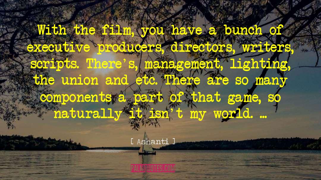 Ashanti Quotes: With the film, you have