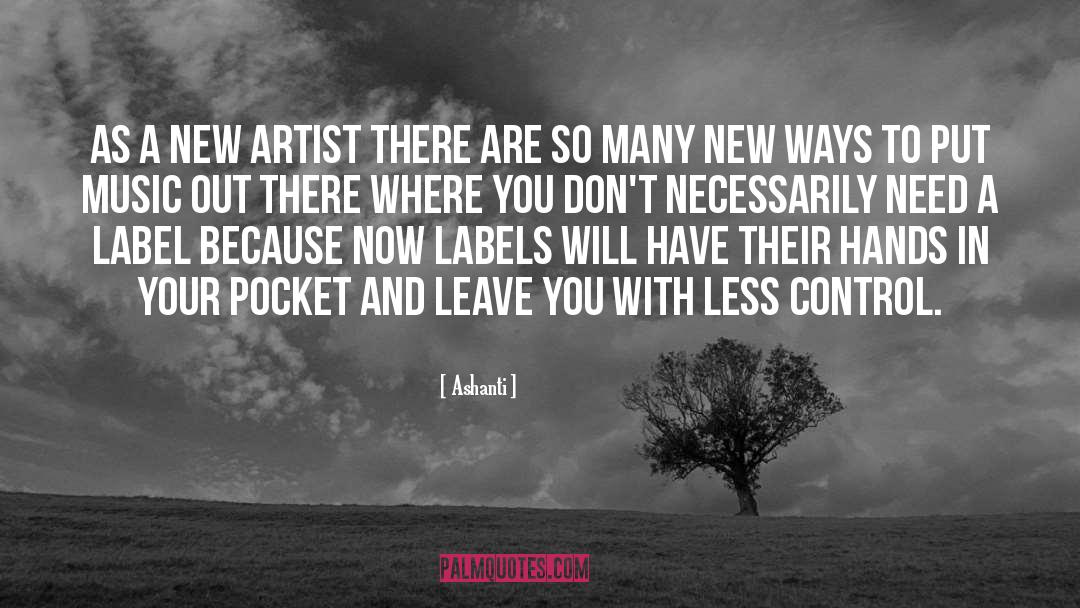 Ashanti Quotes: As a new artist there
