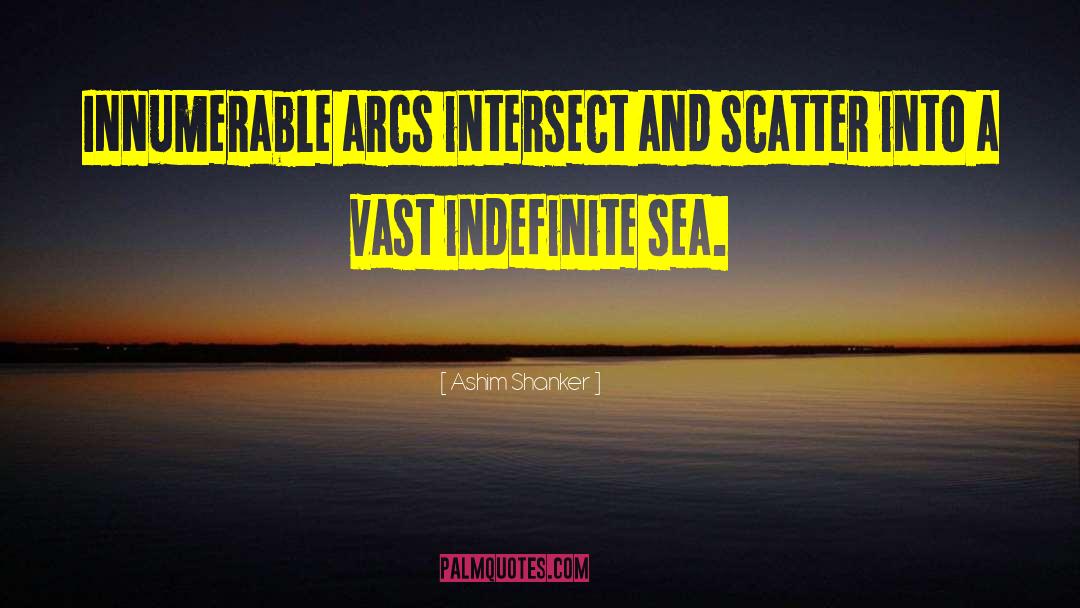 Ashim Shanker Quotes: Innumerable arcs intersect and scatter