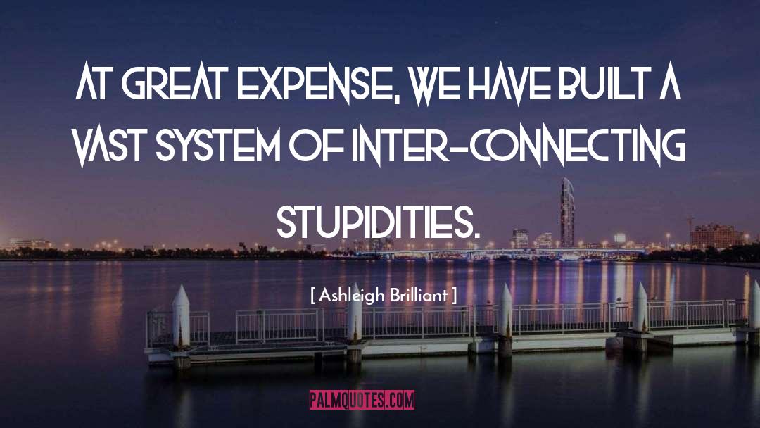 Ashleigh Brilliant Quotes: At great expense, we have