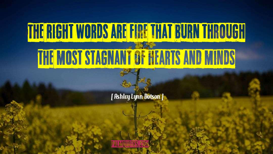 Ashley Lynn Dotson Quotes: The right words are fire