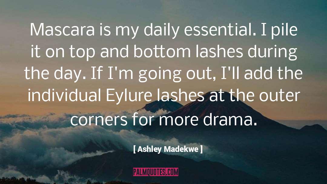 Ashley Madekwe Quotes: Mascara is my daily essential.