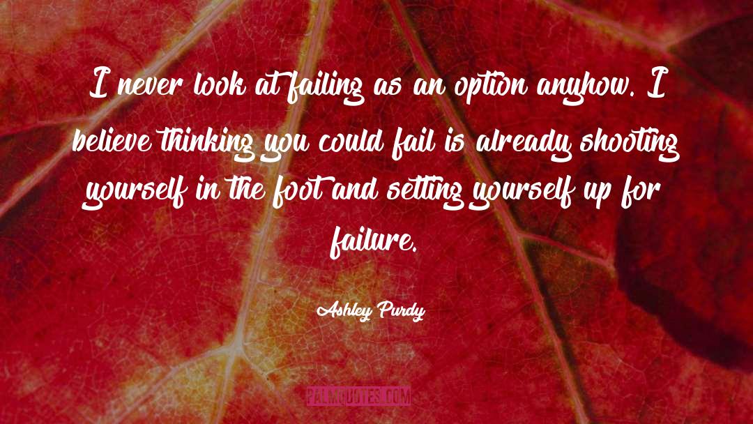 Ashley Purdy Quotes: I never look at failing
