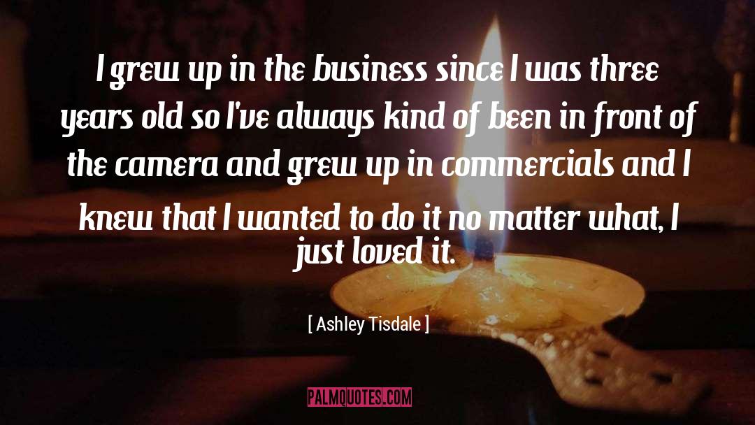 Ashley Tisdale Quotes: I grew up in the