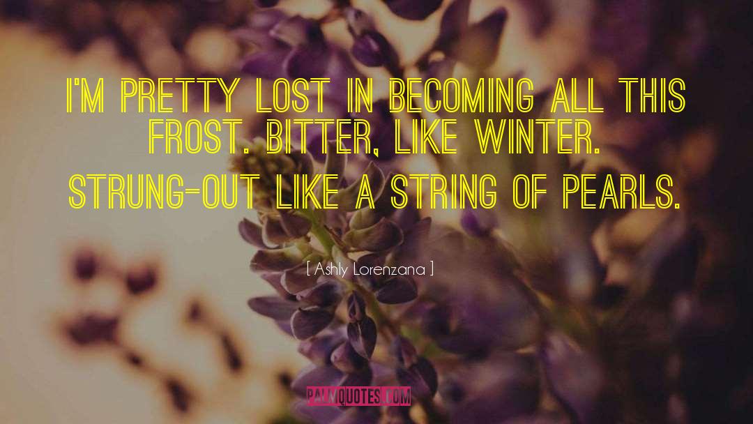 Ashly Lorenzana Quotes: I'm pretty lost in becoming