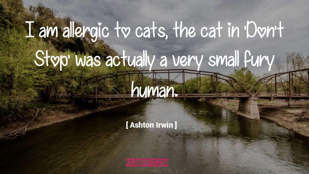 Ashton Irwin Quotes: I am allergic to cats,