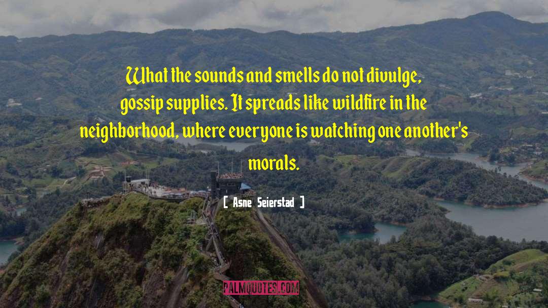 Asne Seierstad Quotes: What the sounds and smells