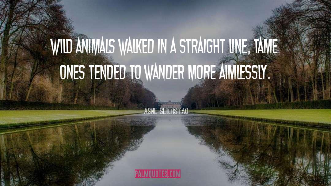Asne Seierstad Quotes: Wild animals walked in a