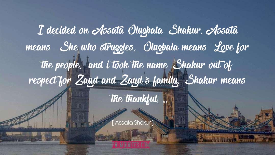 Assata Shakur Quotes: I decided on Assata Olugbala