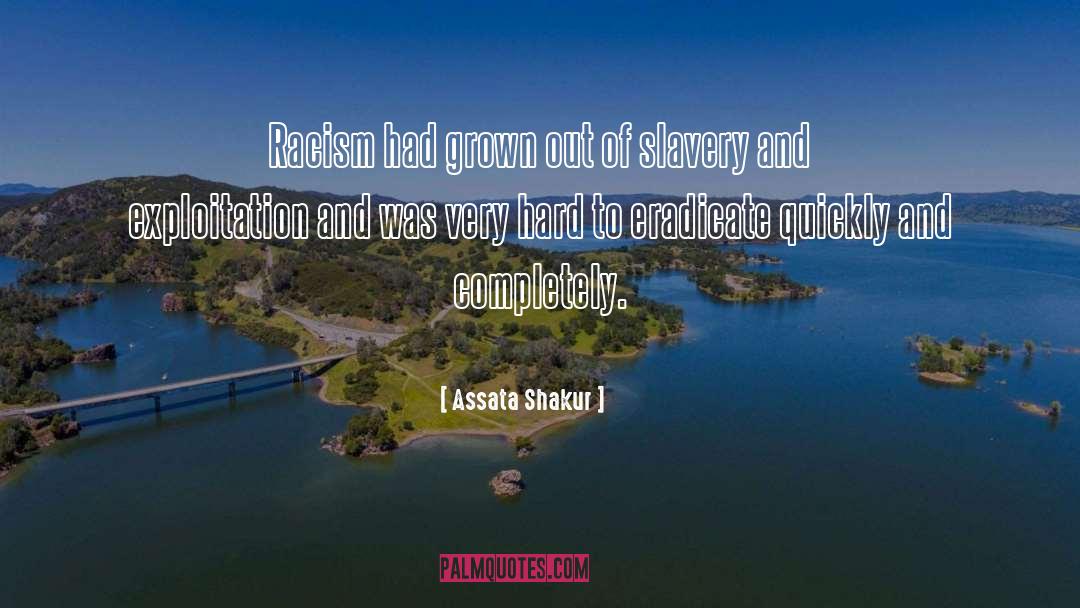 Assata Shakur Quotes: Racism had grown out of