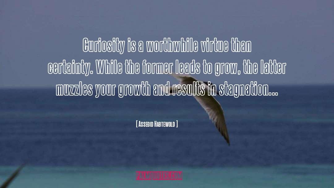 Assegid Habtewold Quotes: Curiosity is a worthwhile virtue