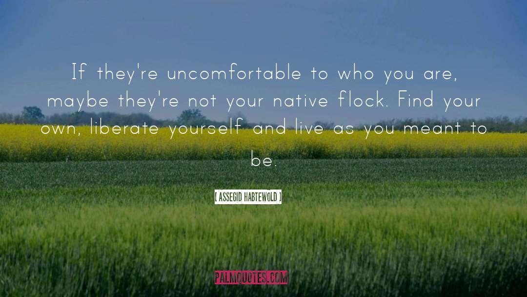 Assegid Habtewold Quotes: If they're uncomfortable to who