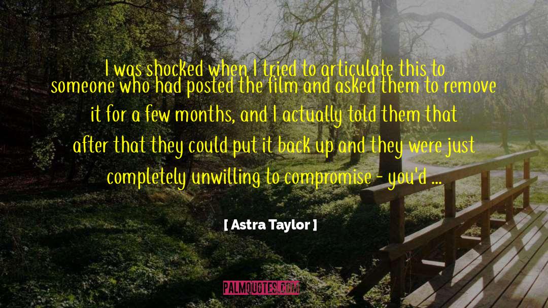 Astra Taylor Quotes: I was shocked when I