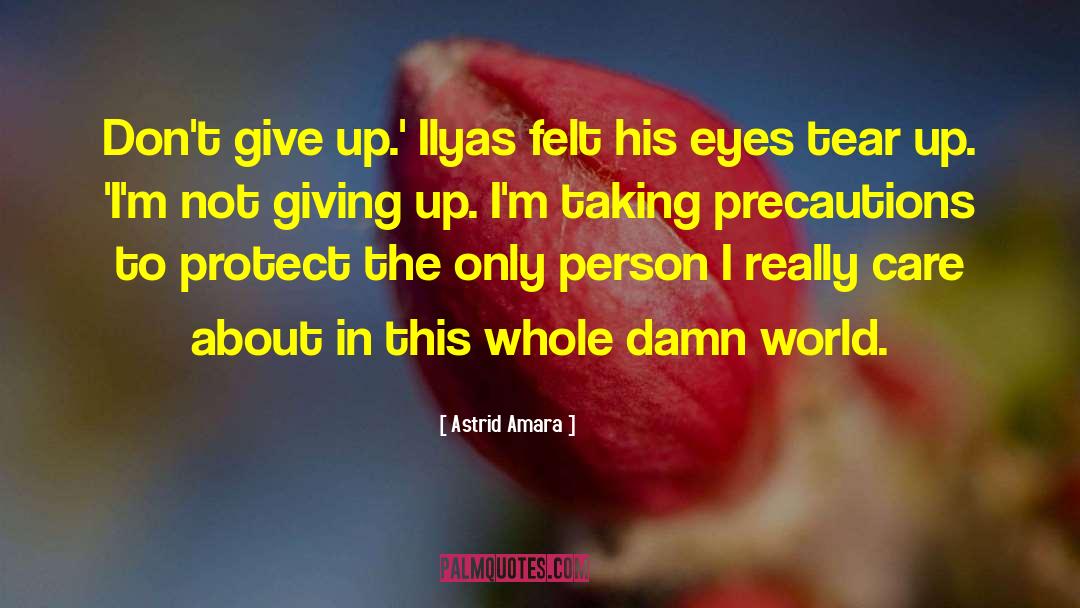 Astrid Amara Quotes: Don't give up.' Ilyas felt