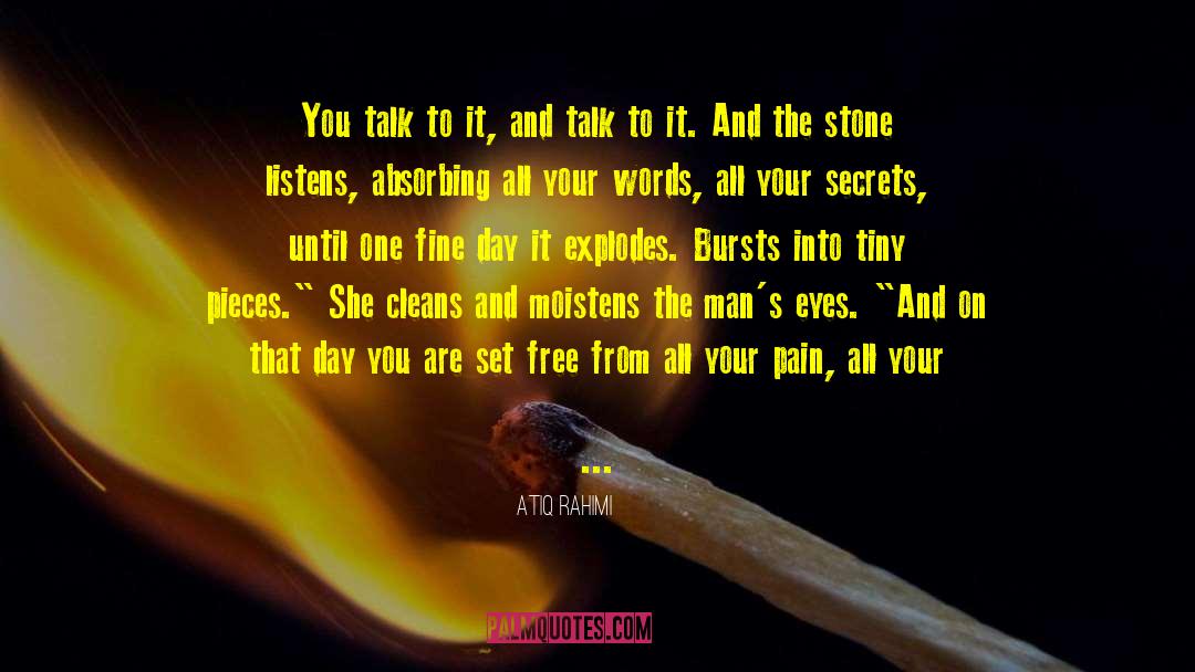 Atiq Rahimi Quotes: You talk to it, and