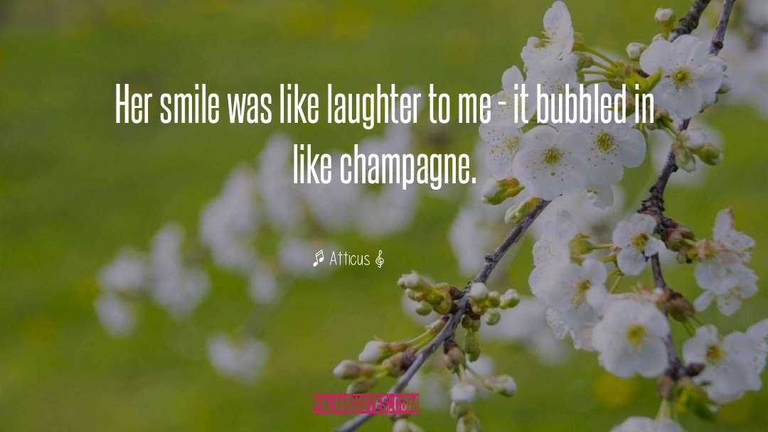 Atticus Quotes: Her smile was like laughter