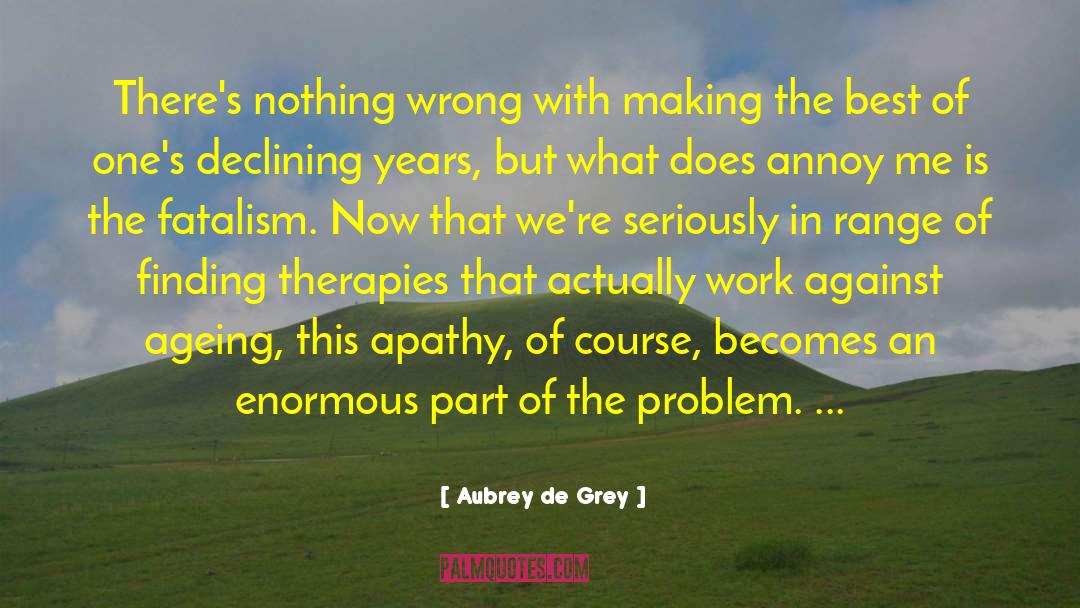 Aubrey De Grey Quotes: There's nothing wrong with making