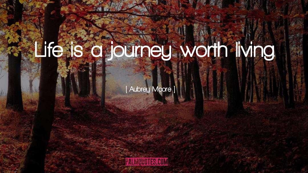 Aubrey Moore Quotes: Life is a journey worth