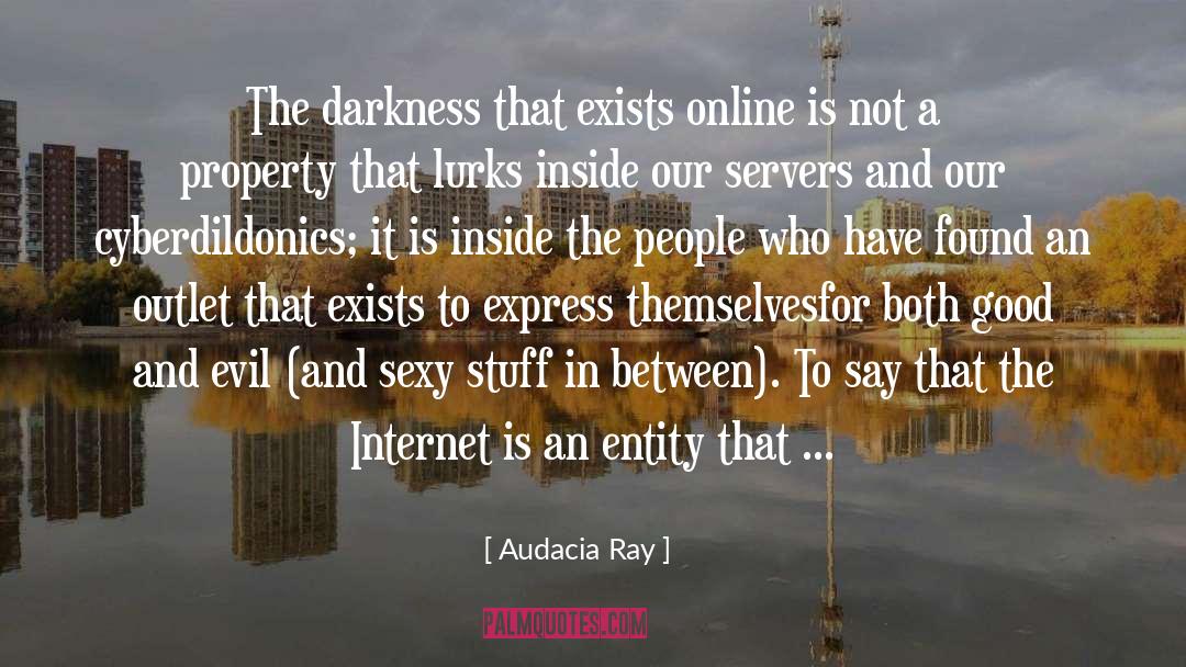 Audacia Ray Quotes: The darkness that exists online