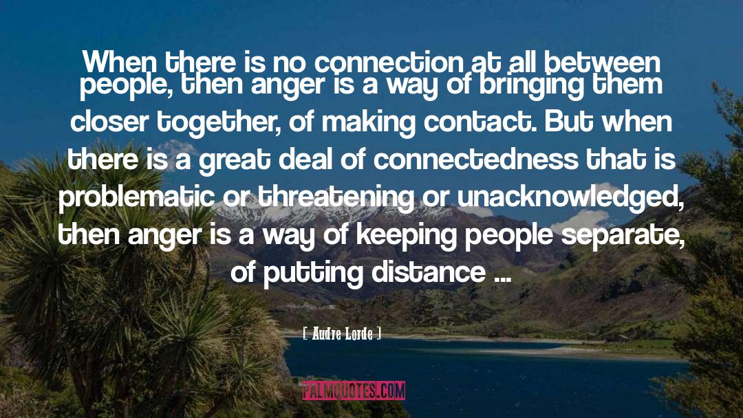 Audre Lorde Quotes: When there is no connection