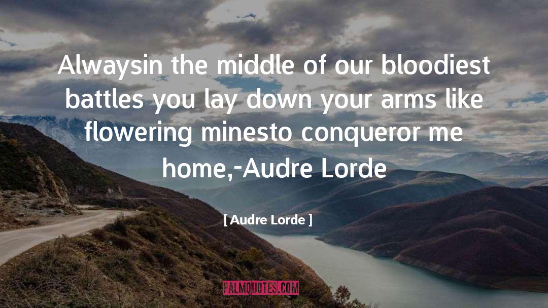 Audre Lorde Quotes: Always<br>in the middle <br>of our